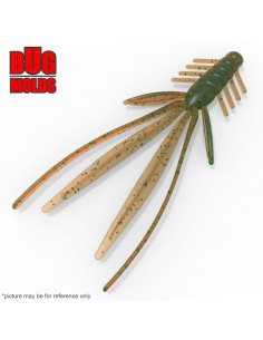 Fishing soft bait mold Nymph 5,2 inch model ID C447 from Bugmolds