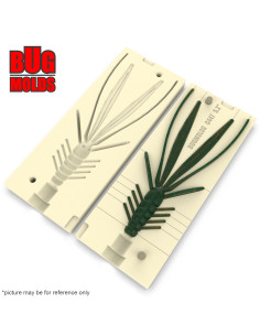 Fishing soft bait mold Nymph 5,2 inch model ID C447 from Bugmolds 2