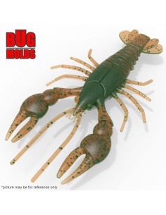 Fishing soft bait mold Mudbug 4 inch model ID C483 from Bugmolds