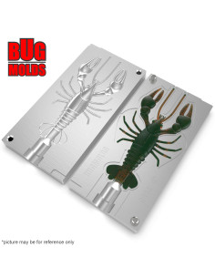 Fishing soft bait mold Mudbug 4 inch model ID C483 from Bugmolds 2