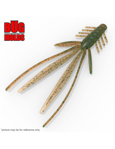 Fishing soft bait mold Nymph 4,1 inch model ID C488 from Bugmolds