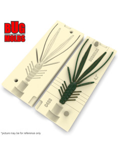 Fishing soft bait mold Nymph 4,1 inch model ID C488 from Bugmolds 2