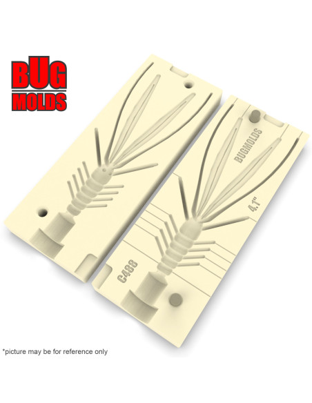 Fishing soft bait mold Nymph 4,1 inch model ID C488 from Bugmolds