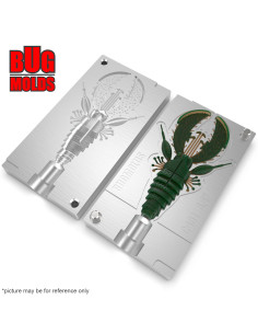 Fishing soft bait mold Creecraw 2,6 inch model ID C520 from Bugmolds 2