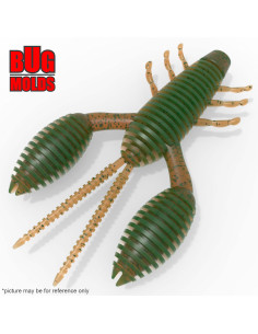 Fishing soft bait mold BellowsCraw 3,5 inch model ID C538 from Bugmolds