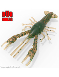 Fishing soft bait mold 3dCraw 1 inch model ID C549 from Bugmolds