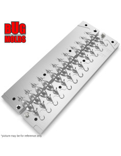 Aluminum CNC Mold Ice Jig Pelkie Ice Jig 1-2g 12-cav: 1-1-1-1-1,5-1,5-1,5-1,5-2-2-2-2g ID IJ931_12ai 2
