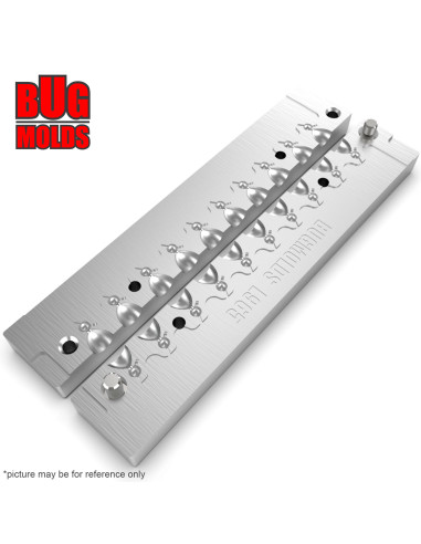 Aluminum CNC Mold Ice Jig Pelkie Ice Ball 0,24-0,26g 10-cav: 0,24-0,24-0,24-0,24-0,25-0,25-0,25-0,25-0,26-0,26g ID IJ965_10ai