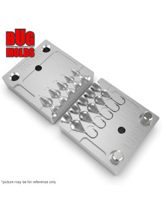 Aluminum CNC Mold Ice Jig Pelkie Ice Jig 0,5-1,5g 5-cav: 0,5-0,75-1-1,25-1,5g ID IJ969_5ai 2