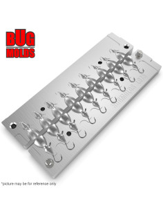 Aluminum CNC Mold Ice Jig Pelkie Ice Jig 0,44-1,4g 9-cav: 0,44-0,44-0,44-0,85-0,85-0,85-1,4-1,4-1,4g ID IJ975_9ai 2