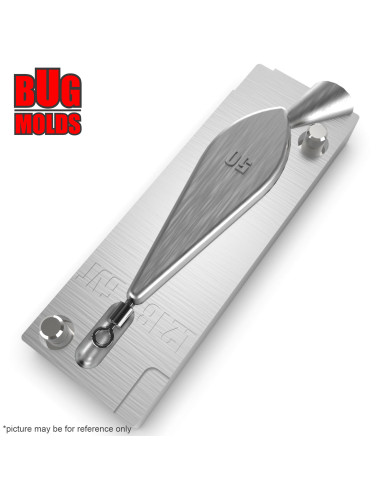 Aluminum CNC Mold Carp Sinker Trilob 50g 1-cav: 50g ID L218