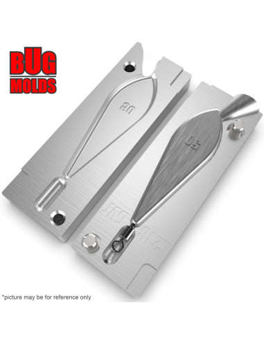 Aluminum CNC Mold Carp Sinker Trilob 50g 1-cav: 50g ID L218