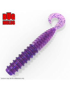 Fishing soft bait mold Grub 3,5 inch model ID T319 from Bugmolds
