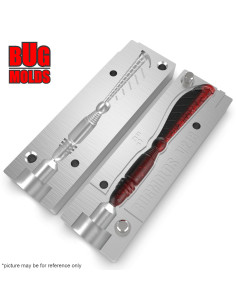 Fishing soft bait mold TigTail 2 inch model ID V239 from Bugmolds 2