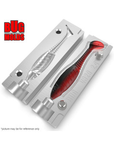 Fishing soft bait mold GrubbyShad 2,4 inch model ID V329 from Bugmolds 2