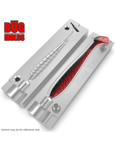 Fishing soft bait mold PulseShad 3,5 inch model ID V1105 from Bugmolds 2