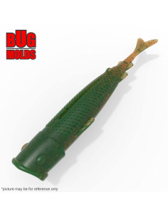 Fishing soft bait mold PopShadz 4 inch model ID W567 from Bugmolds