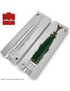 Fishing soft bait mold PopShadz 4 inch model ID W567 from Bugmolds 2