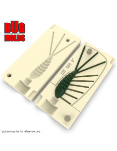 Fishing soft bait mold Gammarus 3 inch model ID B69 from Bugmolds 2