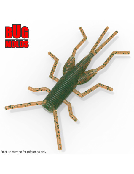 Fishing soft bait mold GrassHopper 3,5 inch model ID B70 from Bugmolds