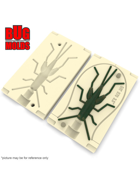 Fishing soft bait mold GrassHopper 3,5 inch model ID B70 from Bugmolds