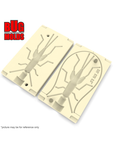 Fishing soft bait mold GrassHopper 3,5 inch model ID B70 from Bugmolds
