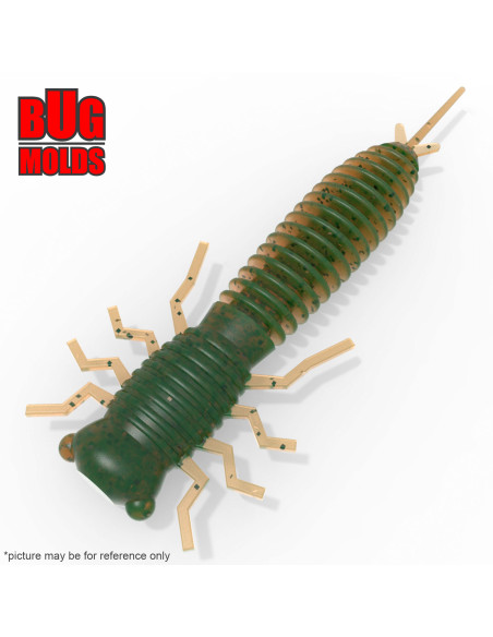 Fishing soft bait mold LarvaFat 3 inch model ID B106 from Bugmolds