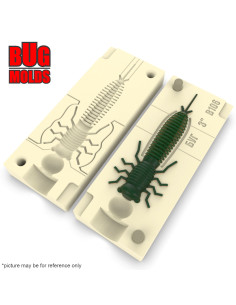 Fishing soft bait mold LarvaFat 3 inch model ID B106 from Bugmolds 2