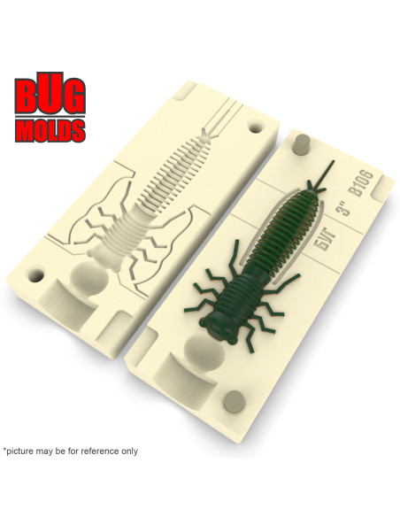 Fishing soft bait mold LarvaFat 3 inch model ID B106 from Bugmolds