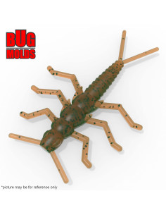 Fishing soft bait mold MayFly 1 inch model ID B109 from Bugmolds