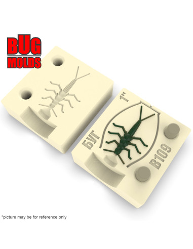 Fishing soft bait mold MayFly 0,8 inch model ID B110 from Bugmolds