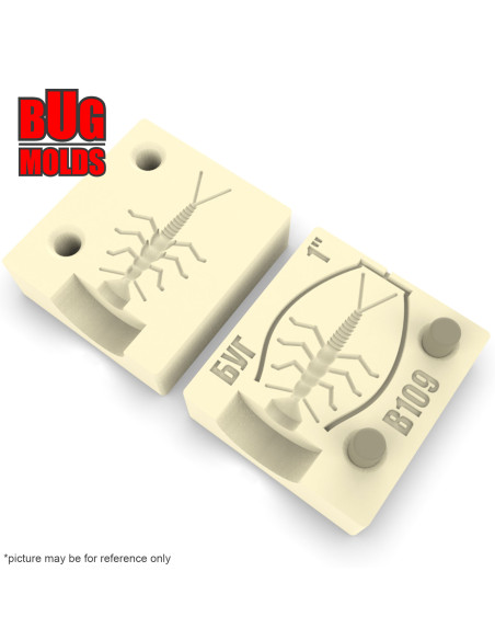 Fishing soft bait mold MayFly 0,8 inch model ID B110 from Bugmolds