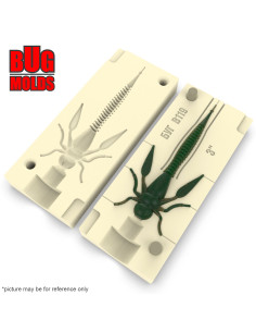 Fishing soft bait mold KazaraLong 2 inch model ID B118 from Bugmolds 2