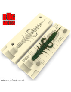 Fishing soft bait mold KillerLarva 3,1 inch model ID B137 from Bugmolds 2
