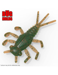 Fishing soft bait mold StoneBug 0,8 inch model ID B186 from Bugmolds