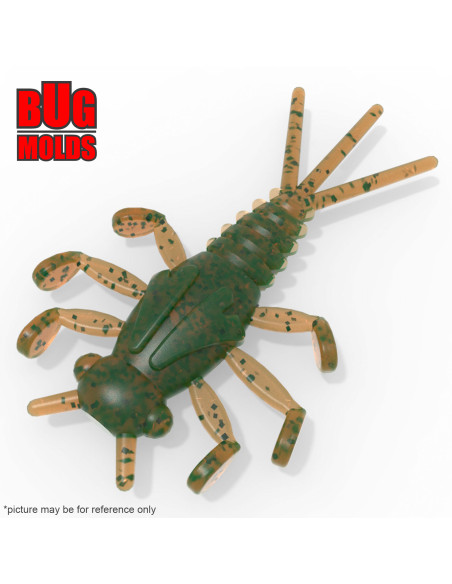 Fishing soft bait mold StoneBug 0,8 inch model ID B186 from Bugmolds