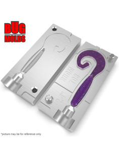 Fishing soft bait mold GtailFAT 2,4 inch model ID T08 from Bugmolds 2