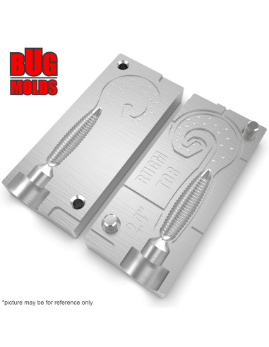 Fishing soft bait mold GtailFAT 2,4 inch model ID T08 from Bugmolds