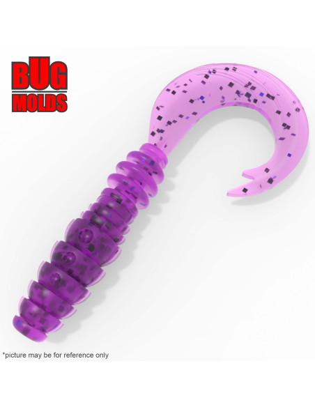Fishing soft bait mold RockyGrub 1,5 inch model ID T102 from Bugmolds