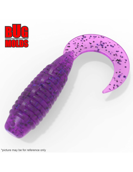 Fishing soft bait mold MicroGrub 1,5 inch model ID T103 from Bugmolds