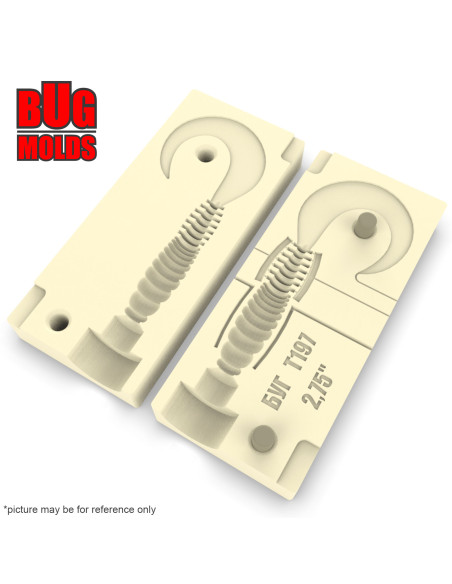 Fishing soft bait mold Pillo 2,2 inch model ID T104 from Bugmolds