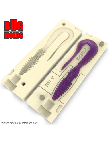 Fishing soft bait mold MadWag 6 inch model ID T137 from Bugmolds