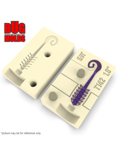 Fishing soft bait mold FibrilTail 1,6 inch model ID T142 from Bugmolds 2