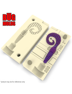 Fishing soft bait mold Viper 2 inch model ID T143 from Bugmolds 2