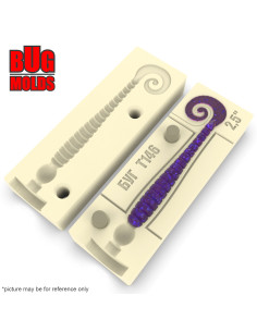 Fishing soft bait mold Vacuum 2,5 inch model ID T146 from Bugmolds 2