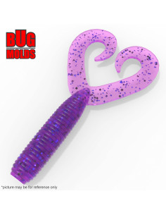 Fishing soft bait mold DoubleTailGrubs 3 inch model ID T147 from Bugmolds