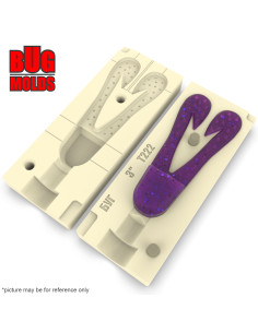 Fishing soft bait mold UltraVibeChunk 3 inch model ID T222 from Bugmolds 2