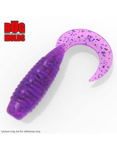 Fishing soft bait mold MicroGrub 2 inch model ID T230 from Bugmolds