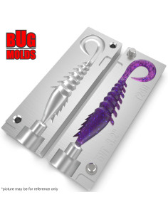 Fishing soft bait mold PrawnWriggler 3,2 inch model ID T240 from Bugmolds 2