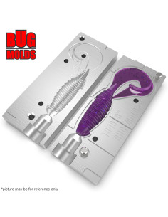 Fishing soft bait mold FlapperGrub 3 inch model ID T346 from Bugmolds 2